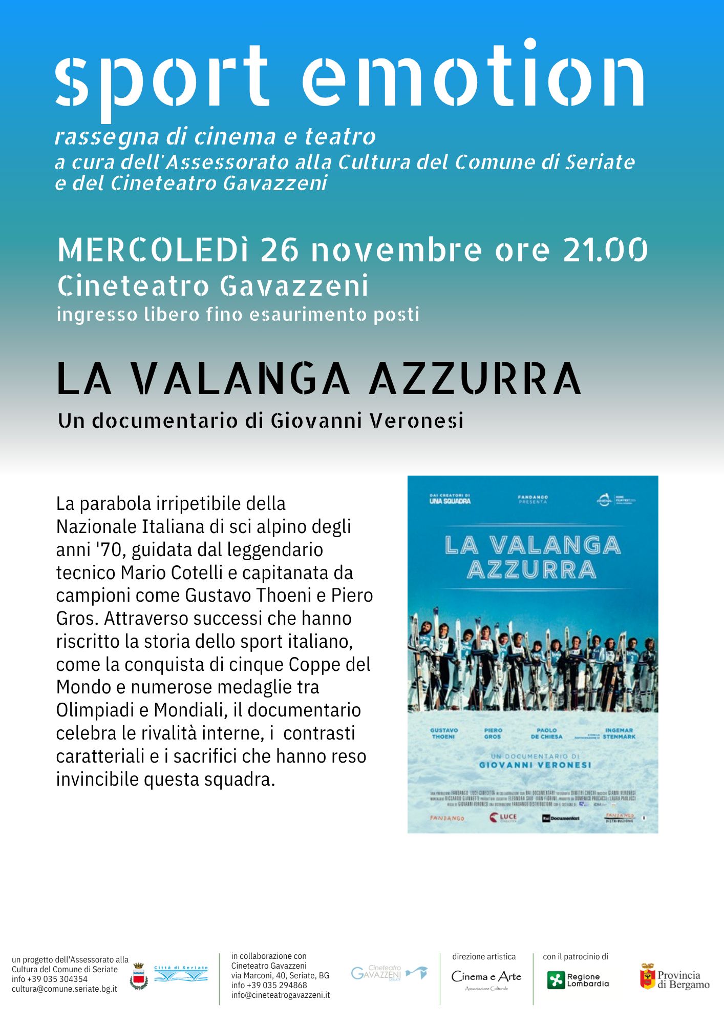 Locandina - La valanga azzurra